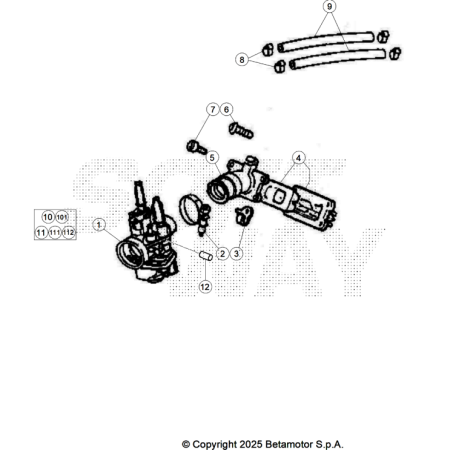 VUE ECLATEE CARBURATEUR...